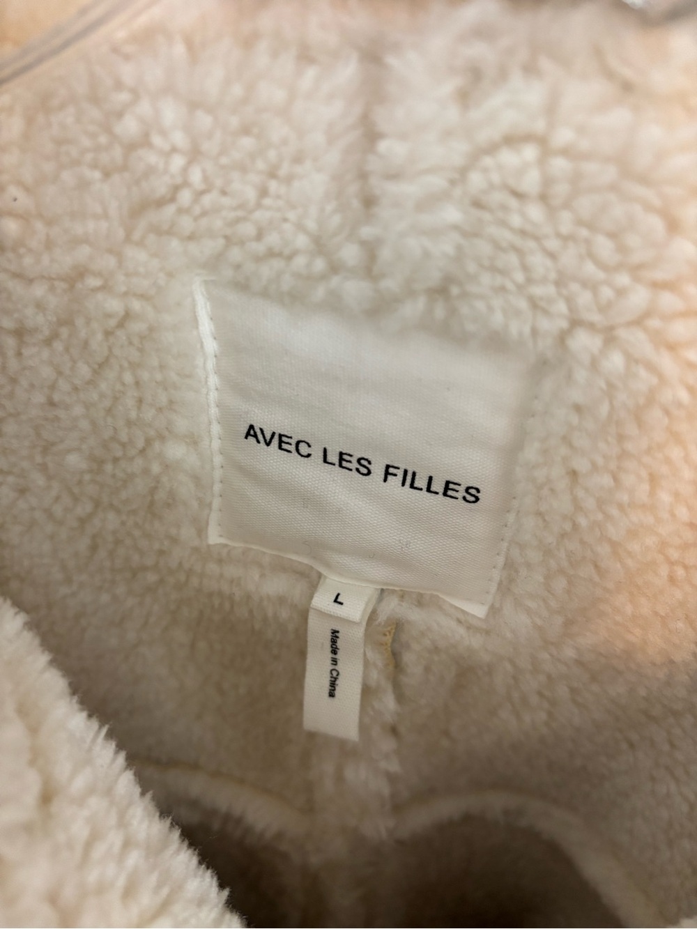 EUC Anthropologie Avec Les Filles szL Metallic Silver Sherpa lined long Coat… - Picture 7 of 9